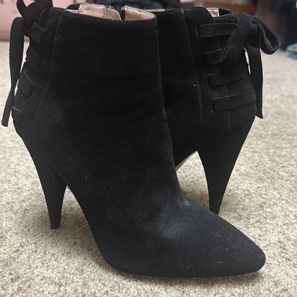 Miu Miu Suede Bow-Back Boots